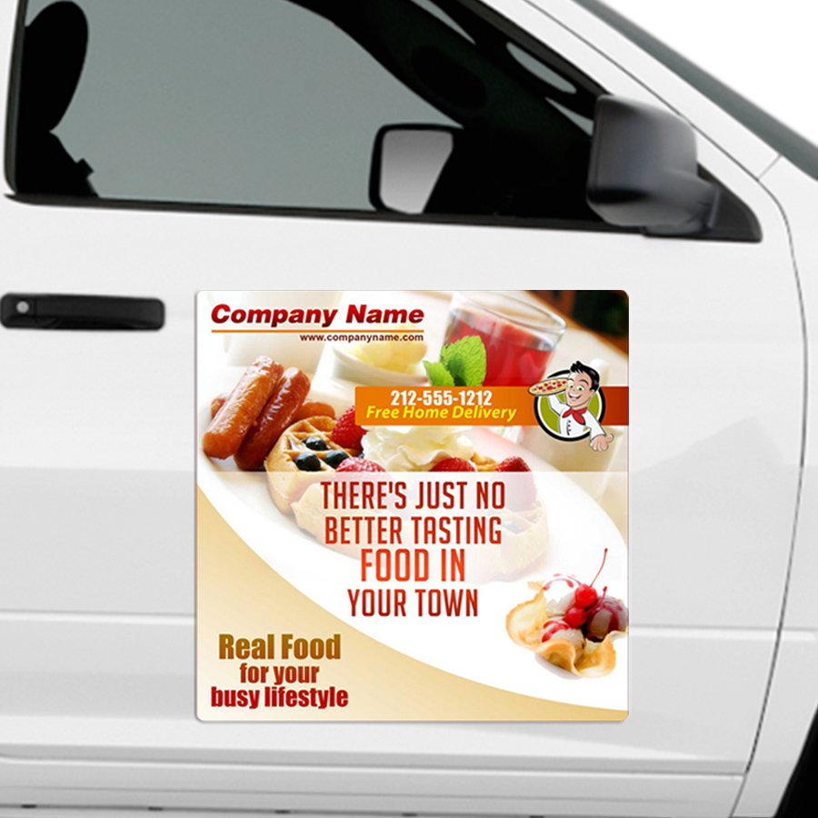 24x24 Round Corners Custom Magnetic Car and Truck Signs