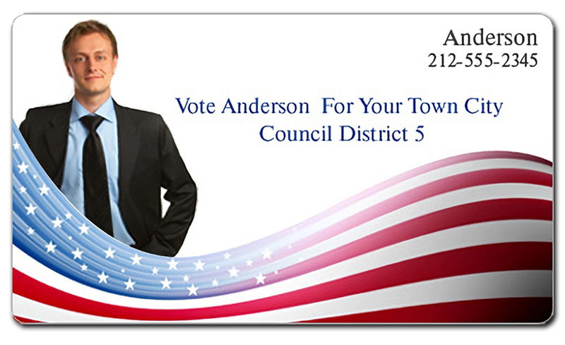2x3.5 Custom Campaign & Election Business Card Magnets 20 Mil Round Corners