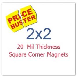2 x 2 Square Corner Custom Printed Full Color Magnets