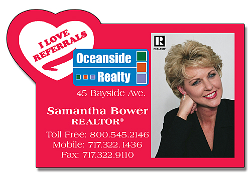 3x2.5 Custom Square with Heart Corner Shape Magnets - Outdoor & Car Magnets 30 Mil