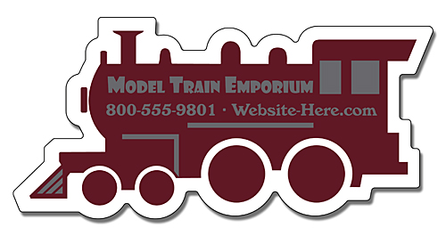4x1.9 Custom Train Engine / Locomotive Shape Magnets - Outdoor & Car Magnets 30 Mil