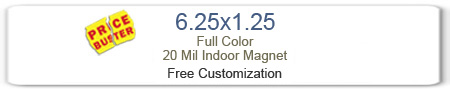 6.25x1.25 Round Corner Full Color Magnets 20 Mil