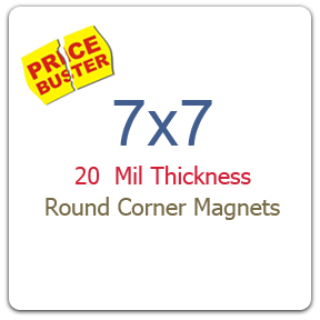 7x7 inch Round Corner Custom Printed Full Color Magnets 20 mil