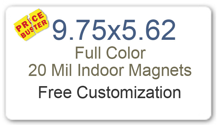 9.75x5.62 Round Corner Full Color Magnets 20 Mil