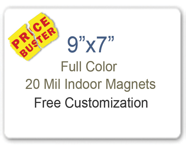 9x7 Round Corner Full Color Magnets 20 Mil