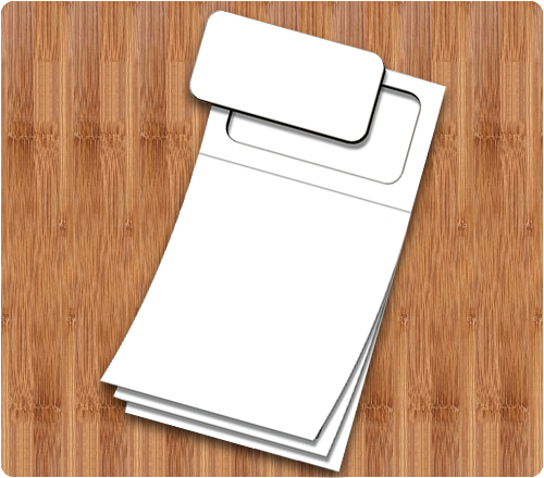 3.5x6.25 Custom Magnetic Note Pad Plain White Sheet 50 Sheet Magnets 25 Mil