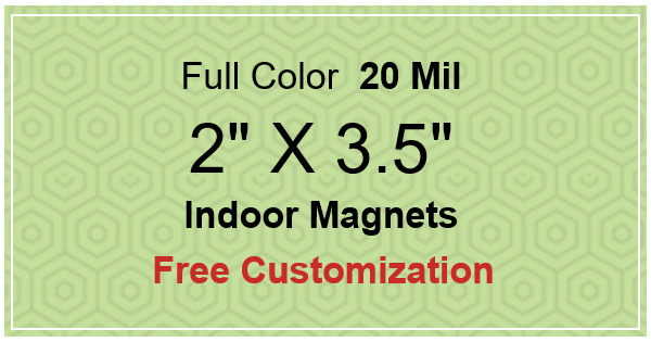 1000 Custom 2x3.5 Business Card Magnets 20 Mil Round Corners for $170