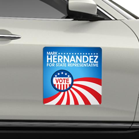 12x12 Custom Campaign Magnetic Car Sign Magnets - Outdoor & Car Magnets 30 Mil Round Corners