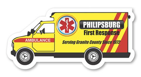 Ambulance Shape Emergency Magnets 20 Mil