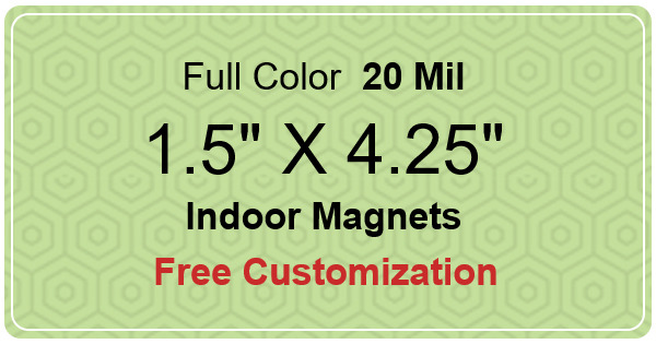 1.5x4.25 Custom Magnets 20 Mil Round Corners