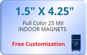1.5x4.25 Custom Magnets 25 Mil Round Corners