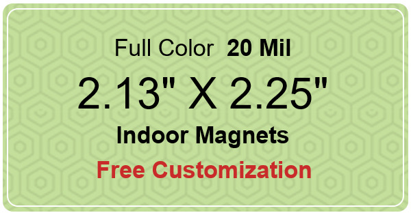 2.13x2.25 Custom Magnets 20 Mil Round Corners