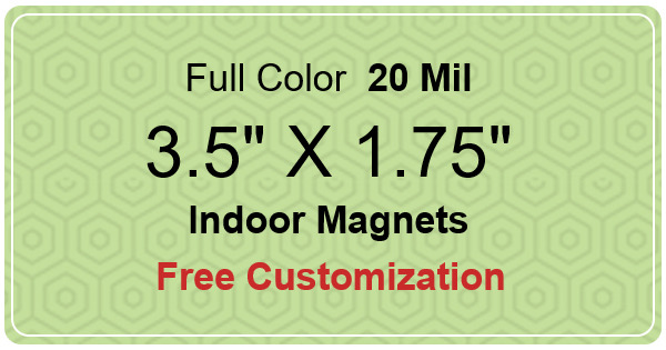 3.5x1.75 Custom Magnets 20 Mil Round Corners