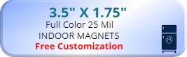 3.5x1.75 Custom Magnets 25 Mil Round Corners