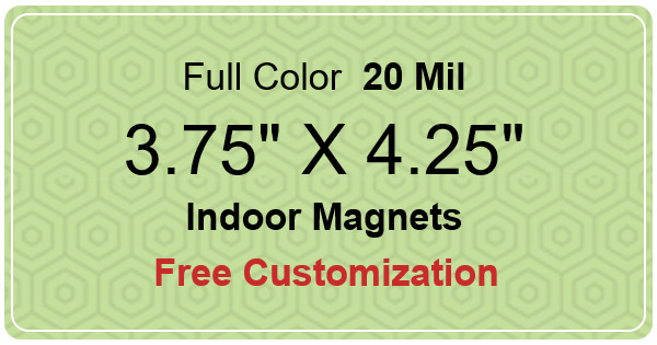 3.75x4.25 Custom Magnets 20 Mil Round Corners