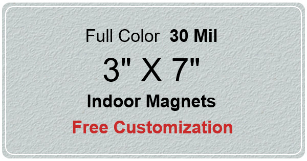 3x7 Custom Indoor Magnets 35 Mil Round Corners