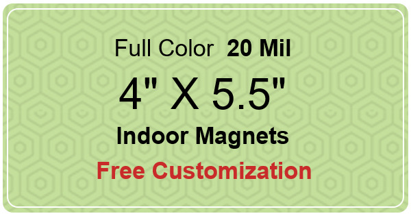 4x5.5 Custom Magnets 20 Mil Round Corners
