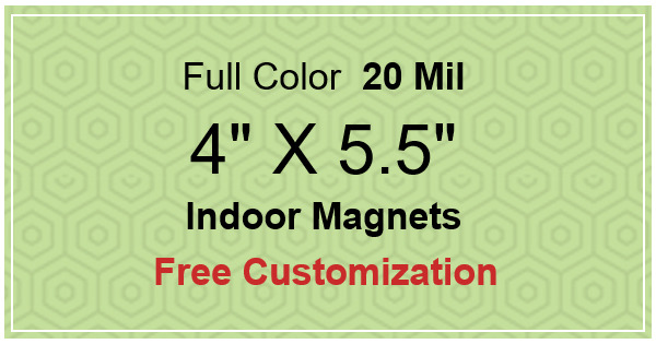 4x5.5 Custom Magnets 20 Mil Square Corners