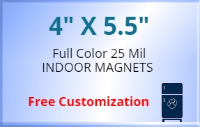 4x5.5 Custom Magnets 25 Mil Square Corners