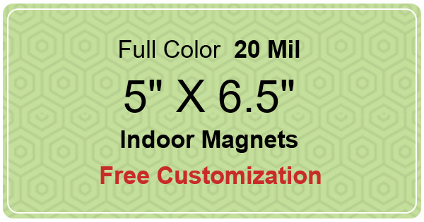5x6.5 Custom Magnets 20 Mil Round Corners