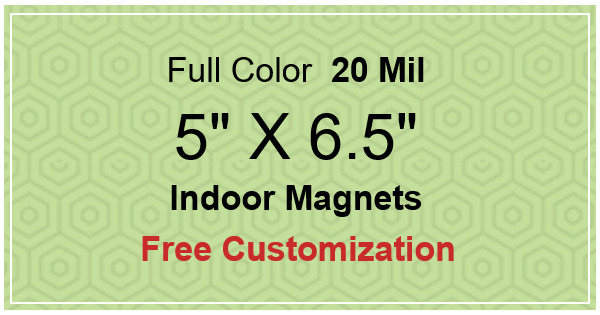 5x6.5 Custom Magnets 20 Mil Square Corners