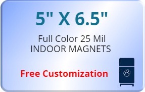 5x6.5 Custom Magnets 25 Mil Round Corners