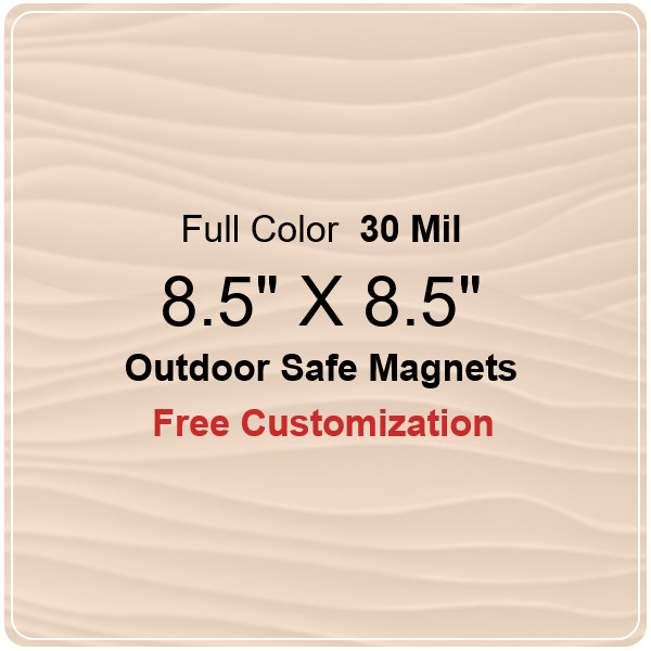 8.5x8.5 Custom Magnets - Outdoor & Car Magnets 35 Mil Round Corners