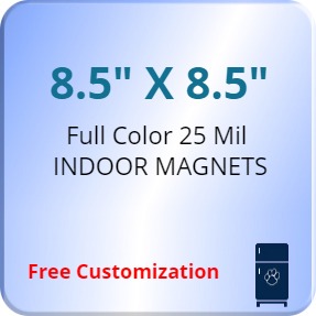 8.5x8.5 Customized Magnets 25 Mil Round Corners