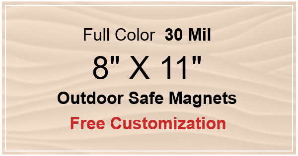 8x11 Custom Magnets - Outdoor & Car Magnets 35 Mil Square Corners