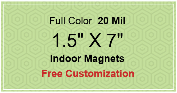 1.5x7 Custom Magnets 20 Mil Square Corners