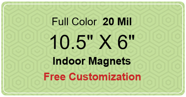 10.5x6 Custom Magnets 20 Mil Round Corners
