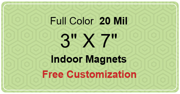 3x7 Custom Magnet 20 Mil Round Corners