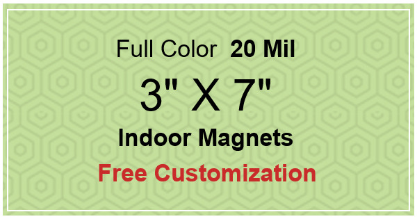 3x7 Custom Magnets 20 Mil Square Corners