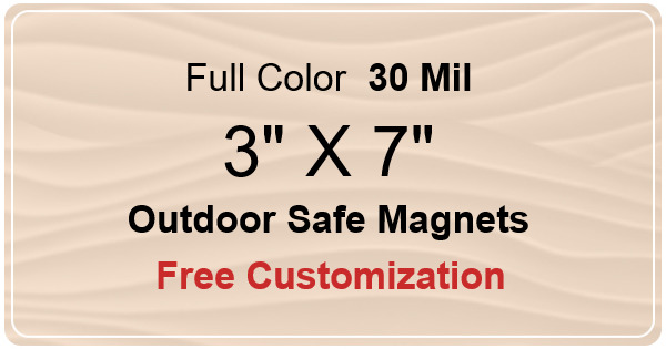 3x7 Custom Magnets - Outdoor & Car Magnets 35 Mil Round Corners