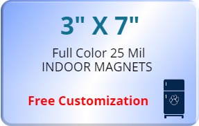 3x7 Custom Printed Magnets 25 Mil Round Corners