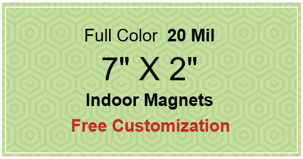 7x2 Custom Magnets 20 Mil Square Corners