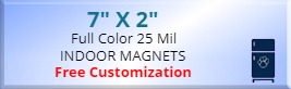 7x2 Custom Magnets 25 Mil Square Corners