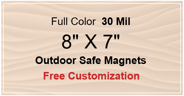 8x7 Personalized Magnets - Outdoor & Car Magnets 35 Mil Square Corners