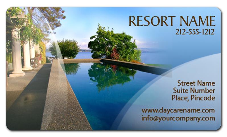 Resort Business Card Magnets 20 Mil Round Corners