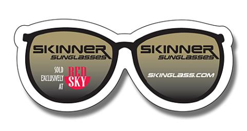 3.25x1.37 Custom Eye Glasses Shape Magnets - Outdoor & Car Magnets 35 Mil
