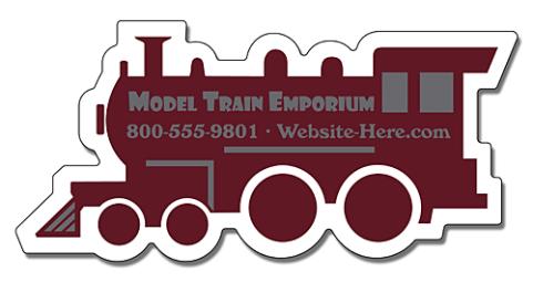 4x1.9 Custom Train Engine / Locomotive Shape Magnets - Outdoor & Car Magnets 35 Mil